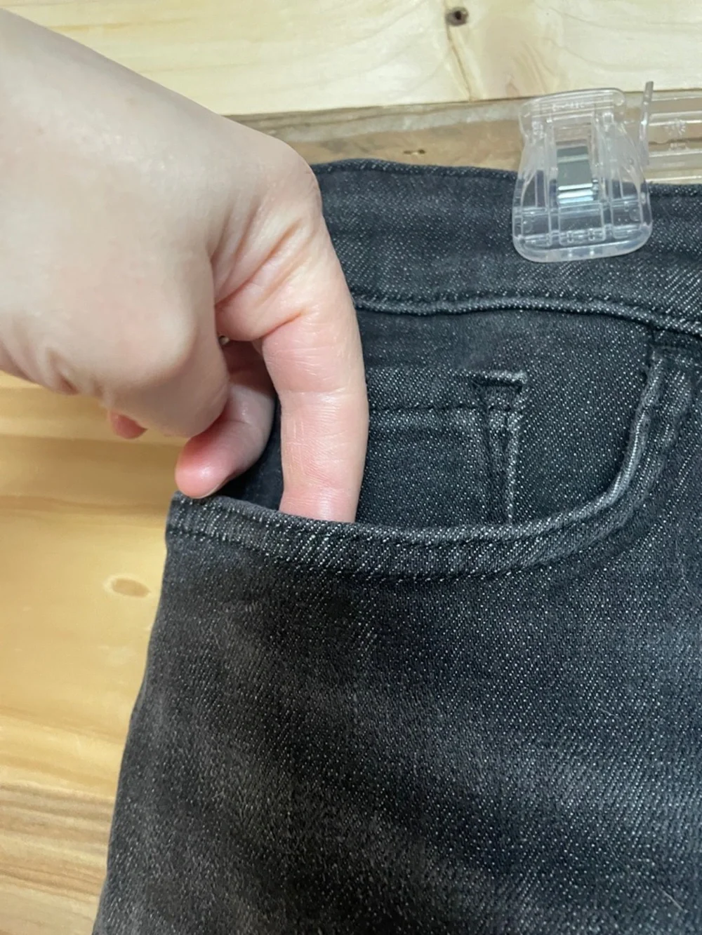 Lee size 14M Black Mineral Wash Frayed Hem Stretchy High-rise Relax Denim Shorts - Picture 4 of 13